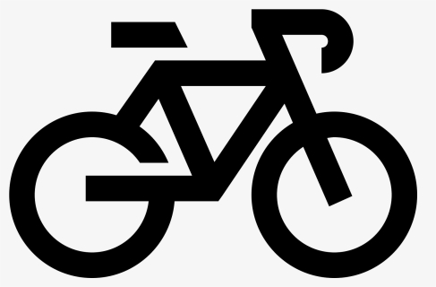 This Is A Black And White Outline Of A Bicycle - Bicycle, HD Png Download, Free Download