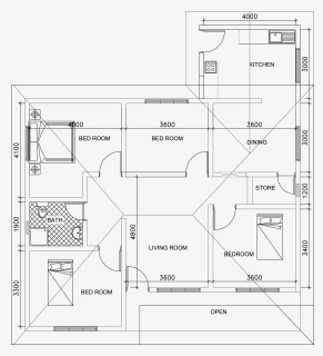 Single Story Simple House Floor Plans, HD Png Download, Free Download