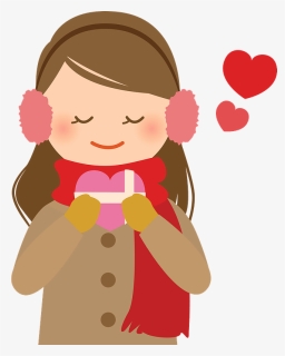 Valentine"s Day Woman Gift Clipart - 伝える イラスト, HD Png Download, Free Download