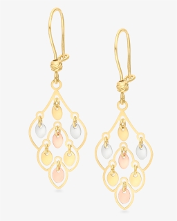 Peacock Filigree Chandelier Earrings, Tricolor Gold - Earrings, HD Png Download, Free Download