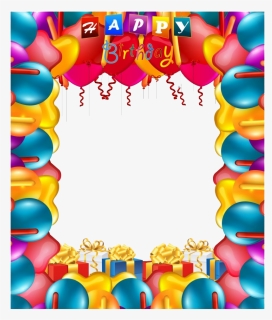 Balloons Birthday Frame Png Image - Transparent Background Happy Birthday Frames, Png Download, Free Download