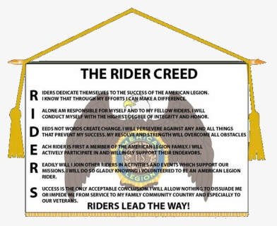 American Legion Riders Creed, HD Png Download, Free Download