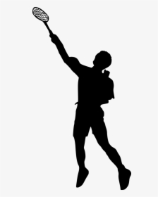 Png File Size - Badminton Player Silhouette Png, Transparent Png, Free Download