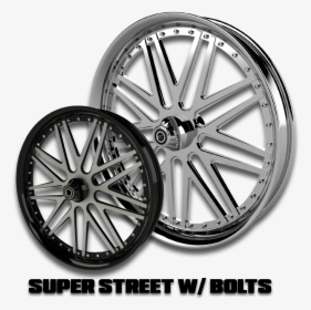 Super Street With Bolts Custom Motorcycle Wheels - Tread, HD Png Download, Free Download
