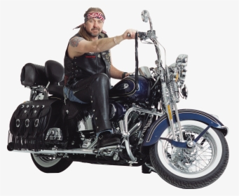 Motorbiker On Motorcycle Png Image, Man On Motorcycle - Harley Davidson Rider Png, Transparent Png, Free Download