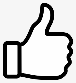 Thumbs-up Outline Clip Arts - White Thumbs Up Png, Transparent Png, Free Download