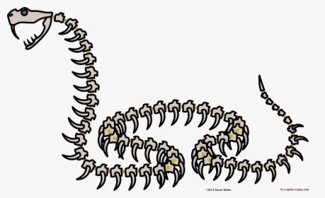 Skeleton Giant Snake T - Skeleton Snake Png, Transparent Png, Free Download
