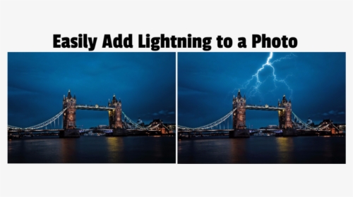 Easily Add Lightning To A Photo - Add Lightning, HD Png Download, Free Download