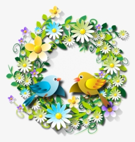 Flowers, Floral, Flowery, Spring, Birds, Animals, Paper - Tarjetas De Amor De Primavera, HD Png Download, Free Download