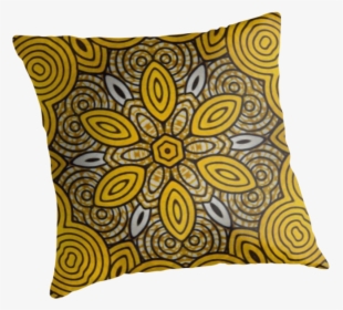 African Print Starburst-yellow - Cushion, HD Png Download, Free Download