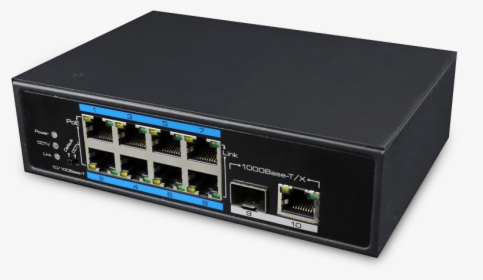 8 Ports Poe Ethernet Switch - Electronics, HD Png Download, Free Download