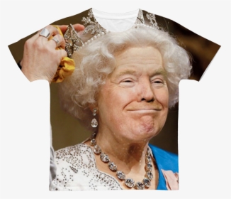 Donald Trump And Queen Elizabeth Face Swap ﻿classic - Donald Trumps Face On The Queen, HD Png Download, Free Download