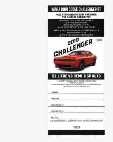 Image Of Mad Viking Beard Club Car Raffle Tickets - Dodge Challenger, HD Png Download, Free Download