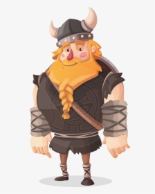 Big Male Viking Cartoon Vector Character Aka Torhild - Cartoon Character Viking Vector, HD Png Download, Free Download