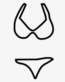 Bikini Wear Lingerie Swim Suit - Swimming Suit White Icon, HD Png Download, Free Download