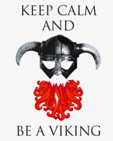 #viking #beard #keepcalm - Skull, HD Png Download, Free Download