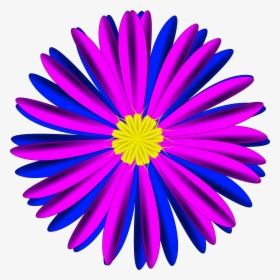 Pink And Blue Flower Clip Arts - Pink And Blue Flower Clipart, HD Png Download, Free Download