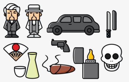 Yakuza, Japans Organized Crime Icons - Organized Icon Transparent Vector, HD Png Download, Free Download