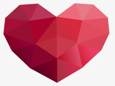 Low Poly Series - Low Poly Heart Icon, HD Png Download, Free Download