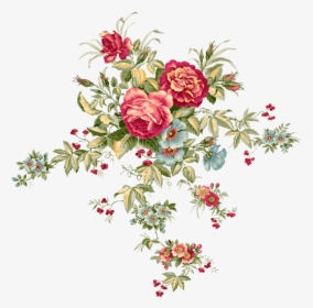 Transparent Paper Flowers Png - Vintage Floral Pattern Png, Png Download, Free Download