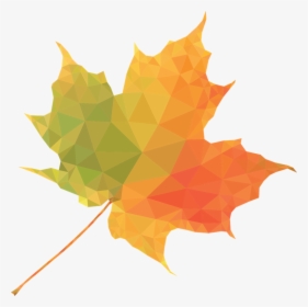 Autumn Leaves - Low Poly Leaf Png, Transparent Png, Free Download