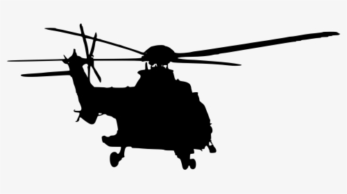 Military Helicopter Silhouette Aircraft Clip Art - Helicopter Silhouette Png, Transparent Png, Free Download
