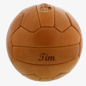 Balón De Fútbol Retro De Cuero Con Grabado - Ball, HD Png Download, Free Download