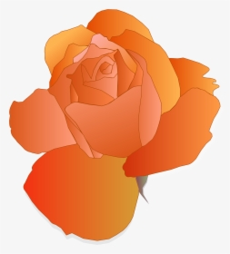Clipart Orange Rose Rh Openclipart Org Black Rose Clip - Ice Blue Rose Vector, HD Png Download, Free Download