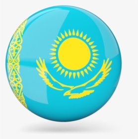 Glossy Round Icon - Kazakhstan Flag, HD Png Download, Free Download