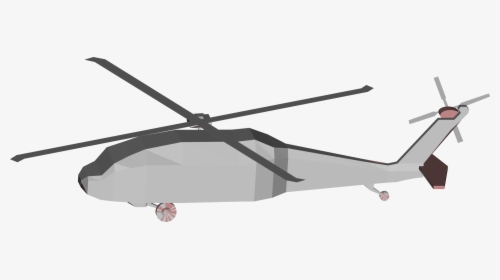 3d Low Poly Blackhawk Helicopter Clip Arts - Low Poly Blackhawk, HD Png Download, Free Download