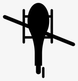 Helicopter Bottom View Silhouette - Top View Helicopter Icon, HD Png Download, Free Download