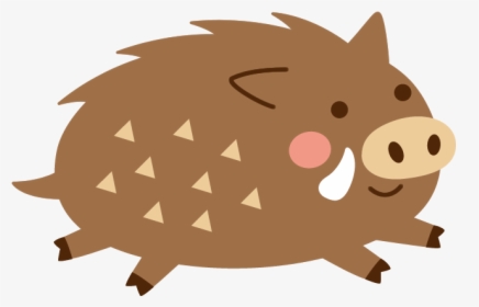 Wild Boar Book Illustration Silhouette Clip Art - イノシシ フリー イラスト, HD Png Download, Free Download