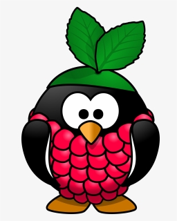 Raspberry Penguin By Moini - Raspberry Pi, HD Png Download, Free Download