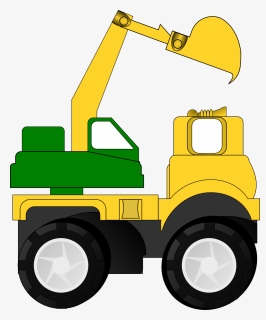 Backhoe, Excavator, Dredger, Dipper, Car, Construction - Toy Truck Clipart, HD Png Download, Free Download