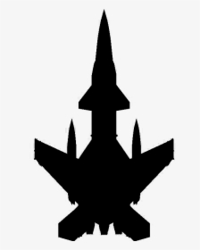 Jet Fighter Silhouette - Jet Fighter Top View, HD Png Download, Free Download