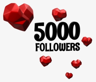 Low Poly Love 5k - 5k Followers Png Download, Transparent Png, Free Download