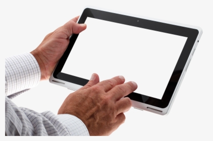 Monitor Vector Png Transparent Image - Hands Holding Tablet Png, Png Download, Free Download