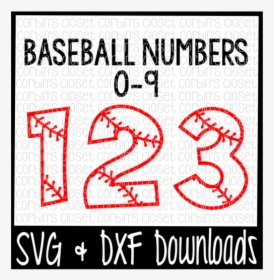 Baseball Numbers Cut File - Baseball Numbers Free, HD Png Download, Free Download