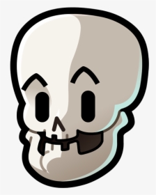 Skull White Logo Bone Skeleton Skull Head Face Icon, HD Png Download, Free Download