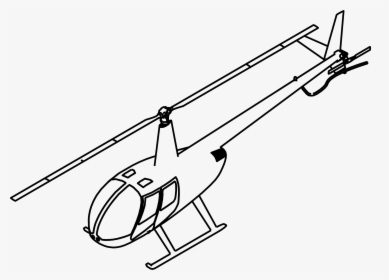 Helicopter Rotor Aircraft Airplane - Robinson Helicopter Flying Vector, HD Png Download, Free Download