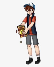 Dipper Pines With Journal 3 By Hide-behind - Cartoon, HD Png Download, Free Download