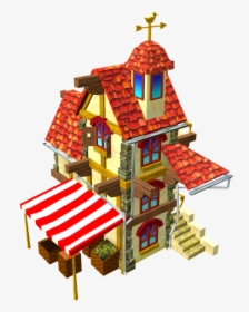Low Poly Tavern House Royalty-free 3d Model - Illustration, HD Png Download, Free Download