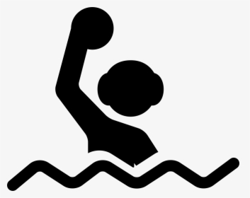 Waterpolo Athlete Silhouette In The Water - Water Polo Icon, HD Png Download, Free Download