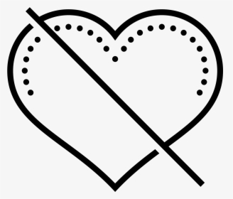 A Dislike Icon Is Represented With A Broken Heart - Herz Png, Transparent Png, Free Download