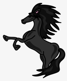Horse Black Big Image - Black Horse Cartoon Png, Transparent Png, Free Download