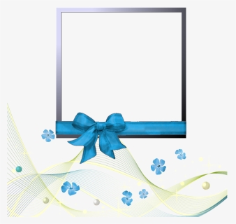 Blue Frame With Ribbon Png, Transparent Png, Free Download