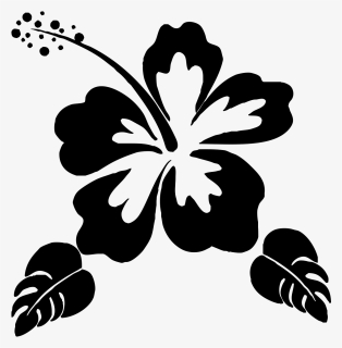 Silhouette Flower Stencil Clip Art - Flower Corner Black And White, HD Png Download, Free Download