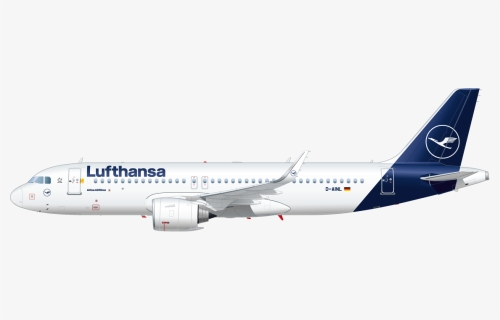 Seitenansicht Eines Airbus A320neo - Airbus A320 Lufthansa, HD Png Download, Free Download
