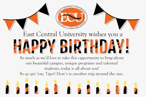 Happy Birthday Postcard V2 01 - East Central University, HD Png Download, Free Download