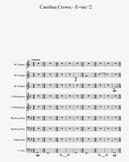 E=mc^2 Sheet Music 1 Of 27 Pages - Space Oddity Drum Sheet, HD Png Download, Free Download